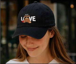 Embroidered Cotton Dad Hat, Custom Text, Adjustable Baseball Cap