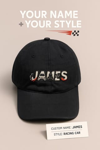 Personalized Embroidered Cotton Hat – Custom Name Cap