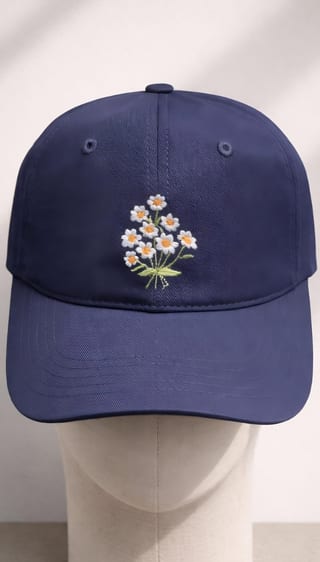 Custom embroidered flower caps, personalized couples hats, bridal caps, bachelorette party gifts